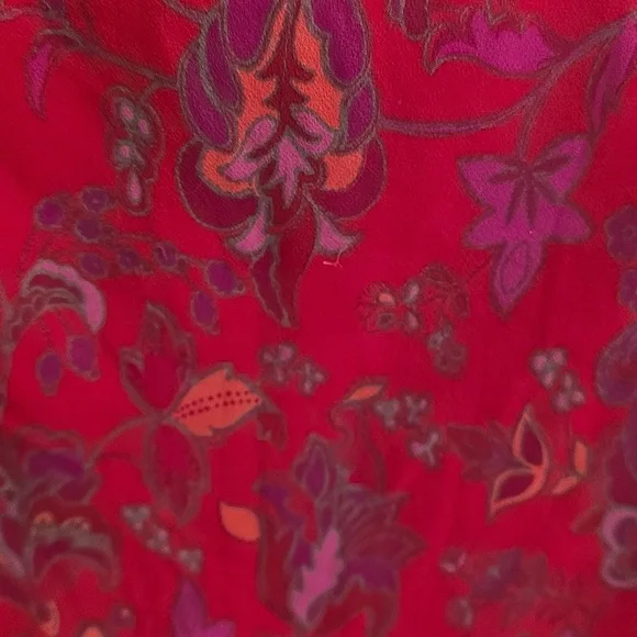 Express Y2K 100% Silk Maxi Skirt Size M Elastic Waist - Picture 4 of 5